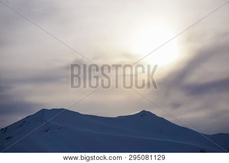 Winter moutains with snow.Leh ladakh.