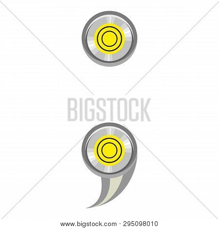 Sign Semicolon Ruler Icon. Cartoon Illustration Of Sign Semicolon Ruler Icon For Web