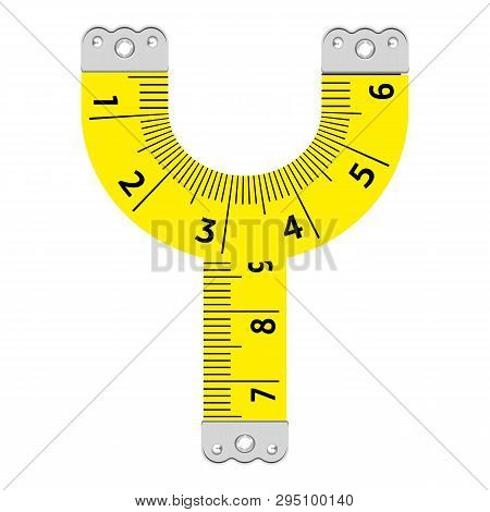 Letter Y Ruler Icon. Cartoon Illustration Of Letter Y Ruler Icon For Web