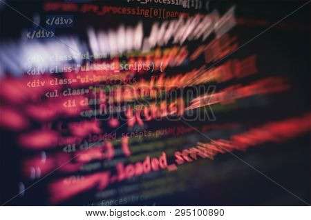 Web Programming Functions On Laptop On Laptop. It Business. Python Code Computer Screen.
