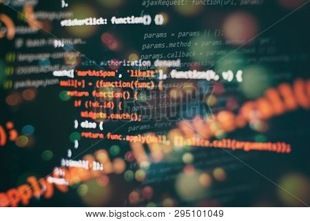 Web Programming Functions On Laptop On Laptop. It Business. Python Code Computer Screen.