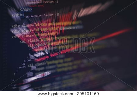 Web Programming Functions On Laptop On Laptop. It Business. Python Code Computer Screen.