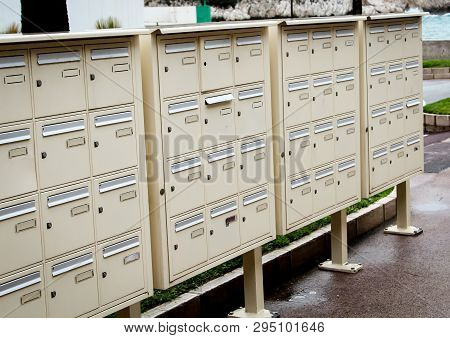 It Is A Mailbox Station With Many Mailboxes