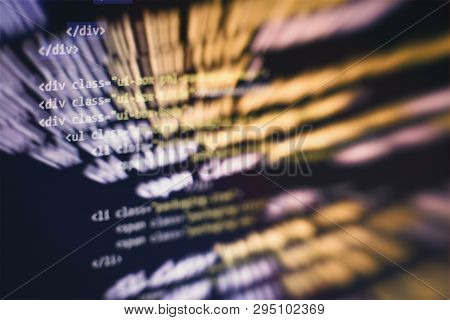 Javascript Functions, Variables, Objects. Project Managers Work New Idea. Future Technology Creation