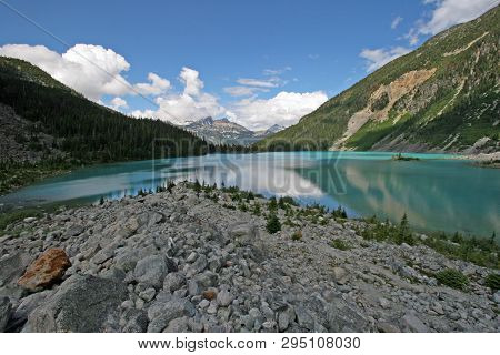 Upper Joffre Lake In Joffre Lakes Provincial Park, British Columbia, Canada.