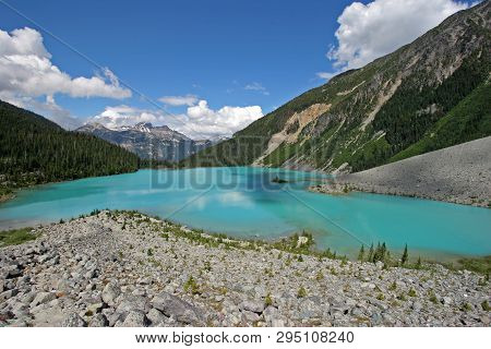 Upper Joffre Lake In Joffre Lakes Provincial Park, British Columbia, Canada.