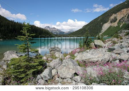 Upper Joffre Lake In Joffre Lakes Provincial Park, British Columbia, Canada.