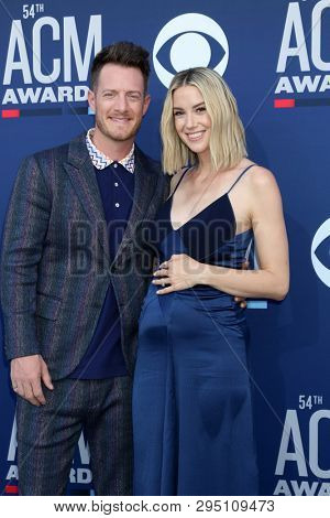 LAS VEGAS - APR 7:  Tyler Hubbard, Hayley Hubbard at the 54th Academy of Country Music Awards at the MGM Grand Garden Arena on April 7, 2019 in Las Vegas, NV
