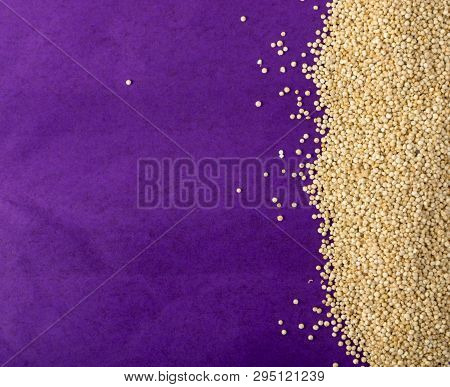 Quinoa Seeds Background Or Chenopodium Quinoa Texture