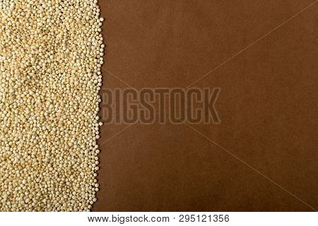Quinoa Seeds Background Or Chenopodium Quinoa Texture