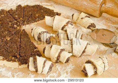 ケシの実を準備満ちて Rugelach - ユダヤ人のペストリー