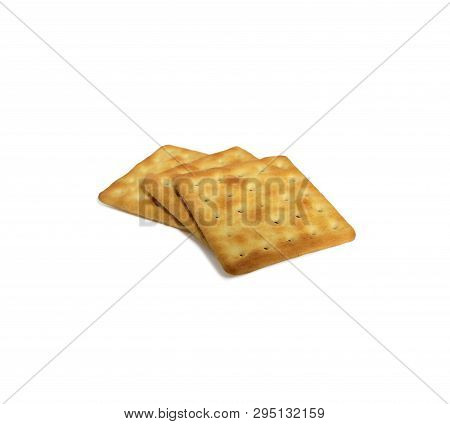 Biscuit Cookies Cream Cracker. Square Biscuit For The Morning.