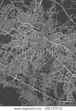 Sofia City Plan, Detailed Vector Map Detailed Plan Of The City, Rivers And Streets