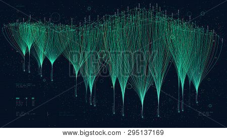 Cross-media Marketing Mesh Representing Connections, Cloud Data Computing And Neural Network, Creati