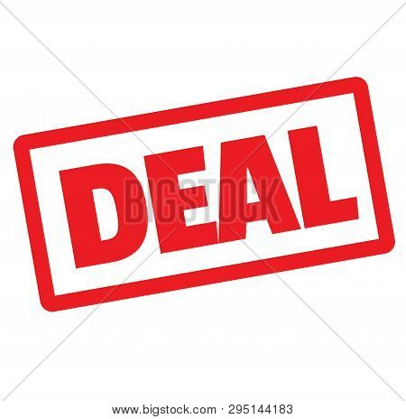 Deal Stamp On White. Stamps And Advertisement Labels Series.