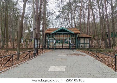 Sopot, Poland - February 25, 2019: Entrance To Forest Opera (polish: Opera Lesna).