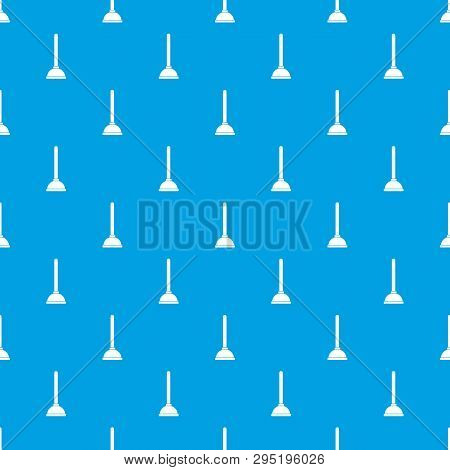 Toilet Plunger Pattern Repeat Seamless In Blue Color For Any Design. Geometric Illustration