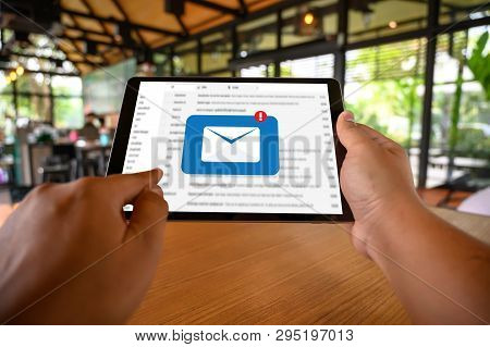 Mail Communication Connection Message To Mailing Contacts Phone Global Letters Concept