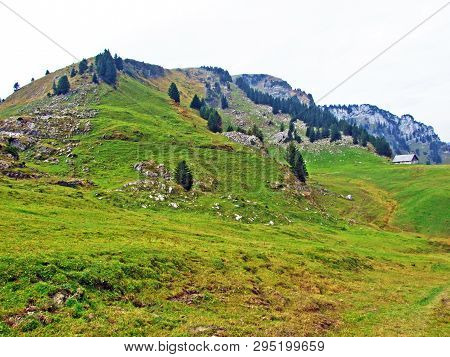 Mountain Peak Gulme Or Gulmen In The Obertoggenburg Region, Stein - Canton Of St. Gallen, Switzerlan
