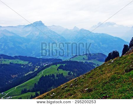 A View From The Mountain Top Gulme Or Gulmen In The Obertoggenburg Region, Stein - Canton Of St. Gal