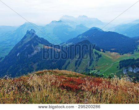 A View From The Mountain Top Gulme Or Gulmen In The Obertoggenburg Region, Stein - Canton Of St. Gal