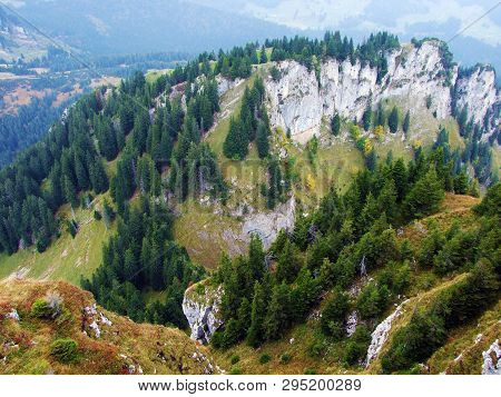 A View From The Mountain Top Gulme Or Gulmen In The Obertoggenburg Region, Stein - Canton Of St. Gal