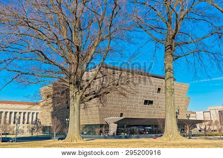 Washington, Usa - January 19, 2018: National Museum Of African American History And Culture In Capit