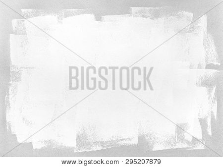 Paint Roller Strokes Texture. Hand Painted Background. Closeup View