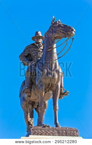 Washington, Usa - January 19, 2018: Ulysses S. Grant On His Horse Cincinnati, 1922 Sculpture Statue 