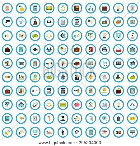 100 Tallage Icons Set In Flat Style For Any Design Vector Illustration