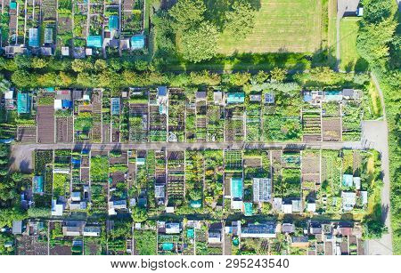 Aerial Photo Of Vegetable Gardens In Oudewater, Netherlands