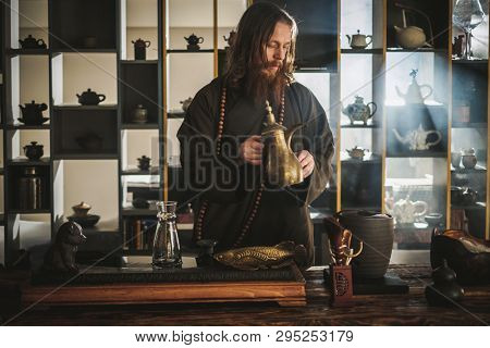 Tea ceremony is perfomed by tea master