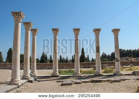 Archaeological Antiquity Asklepion On The Island Of Kos