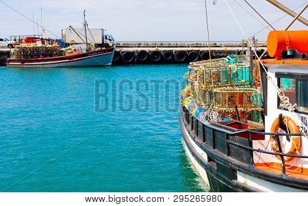 Small Fishing Boats In Kalk Bay Harbour