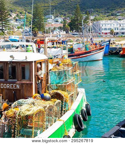 Small Fishing Boats In Kalk Bay Harbour