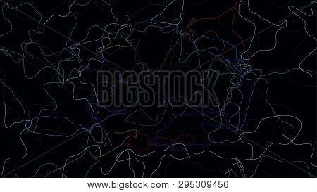 Curly Wavy Freeform Abstract Vector Dark Background