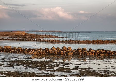 Sunset At Salthill Beach In Galway Bay