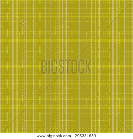 Vector Illustration Of Stylized Plaid Pattern With Dotted Lines And Stripes. This Monochromatic , St