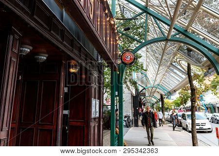 Montreal - Quebec, Canada : September 27, 2018 : Montreal Beautiful Streets By Day In Rosemont Distr