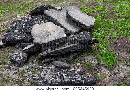 Bad Roads. Repair Asphalt Road. Destruction Of The Roadway. Destruction Of Roads
