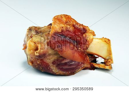 Roasted Pork Knuckle. Ham And Bacon Are Popular Foods In The West.