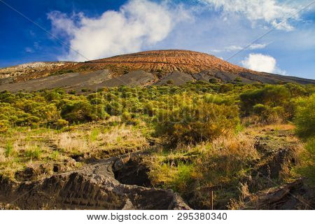 Volcano Eolian Island Italy Sicily Volcano Hill