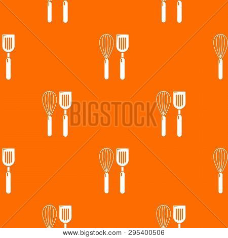 Cutlery Bake Pattern Vector Orange For Any Web Design Best