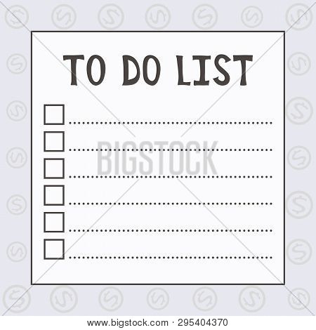 To Do List. Design With Dollar Signs. Vector Illustration. Empty Checklist.