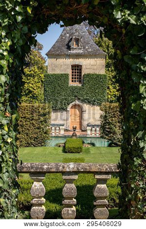 Eyrignac, France - September 2, 2018: The Picturesque Jardins Du Manoir D Eyrignac In Dordogne. Fran