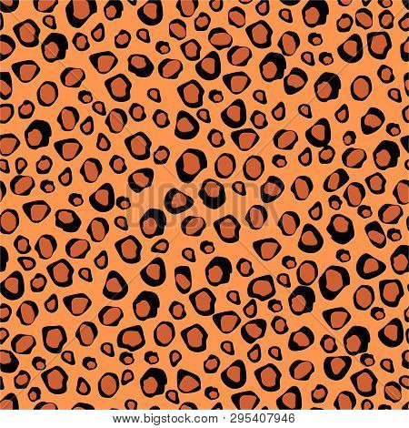 Leopards Print Seamless Pattern Predatory African Style