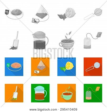 Vector Illustration Of Healthy And Floral  Symbol. Set Of Healthy And Gradient Vector Icon For Stock