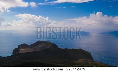Landscape To Capelinhos Volcano Caldera At Faial, Azores, Portugal