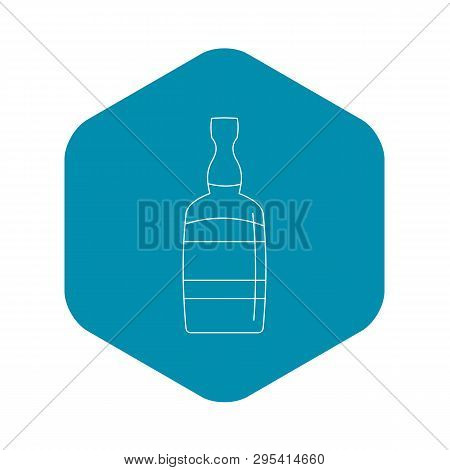 Brandy Bottle Icon. Outline Illustration Of Brandy Bottle Vector Icon For Web