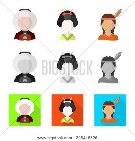 Vector Design Of Imitator And Resident Sign. Set Of Imitator And Culture Stock Vector Illustration.